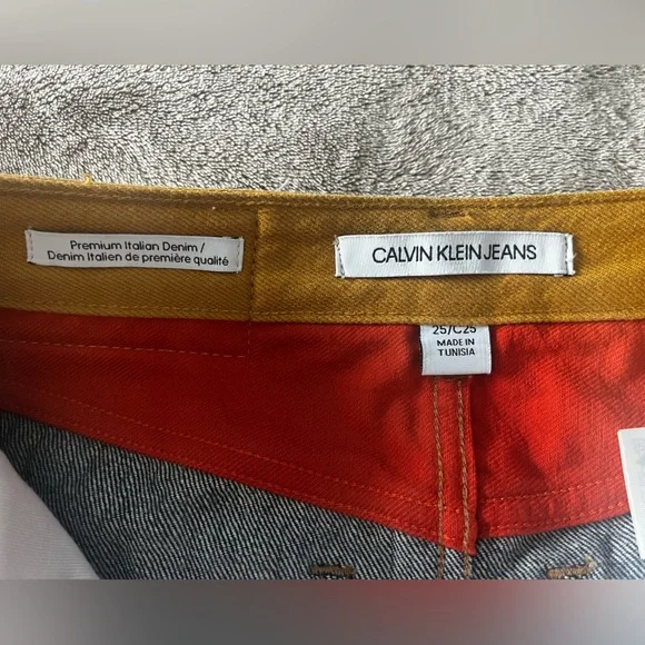 CALVIN KLEIN JEANS Color Block Denim Skirt - Picture 5 of 5